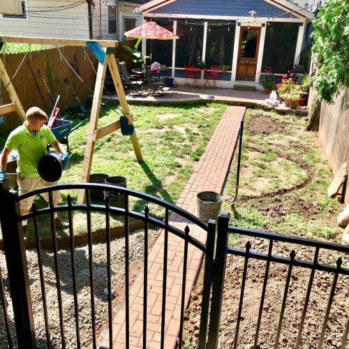 Backyard landscaping